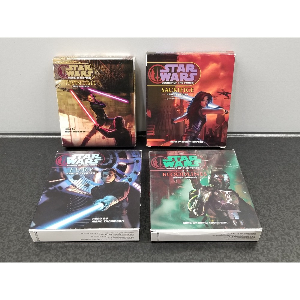 Lot of (4) Star Wars Legacy of the Force Audiobook CD Set Marc Thompson ~ READ
